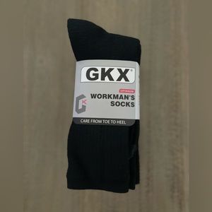 GKX COTTON BLEND MENS BLACK WORKMANS SOCKS.